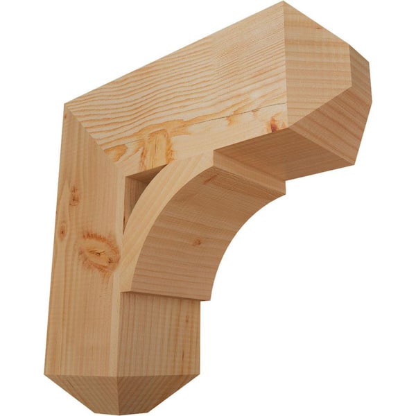 Ekena Millwork 5.5 in. x 18 in. x 18 in. Douglas Fir Thorton Craftsman Smooth Bracket