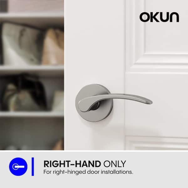 Donat 165D ルテニウムメッキ Okun Brook Metal Brushed Nickel Dummy Door Handle with Round