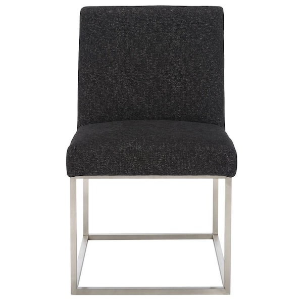 SAFAVIEH Jenette Black/Silver 18.3 in. Wood Dining Chair