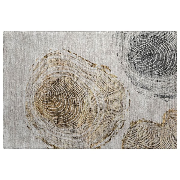 Dream Shag Premium Machine Washable Abstract ADS713 Taupe 2 ft. x 3 ft. Accent Rug