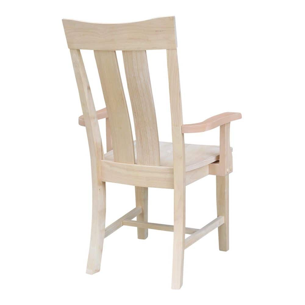 Eco-Friendly Beige Parawood Traditional Arm Chair