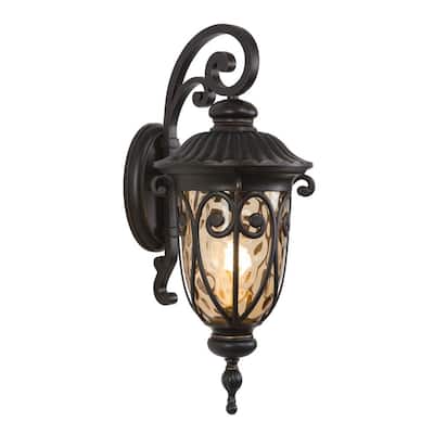 Yosemite Home Decor FL8013DN9 Borrego 1-Light 9-Inch Fluorescent Exterior Wall Sconce with Frosted Glass 