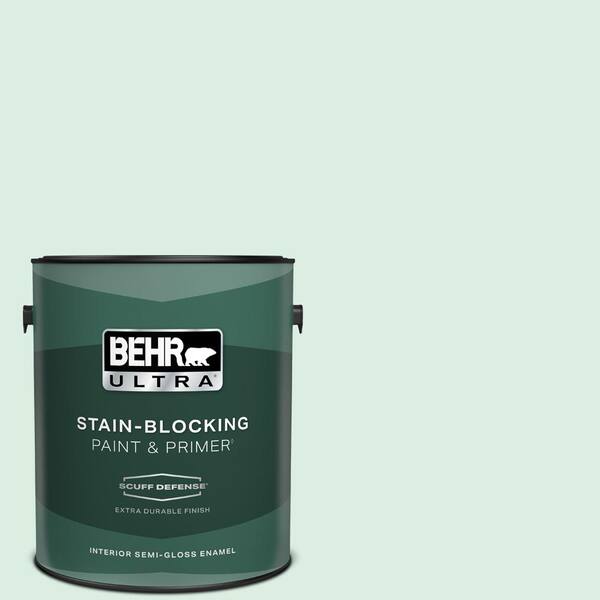 BEHR ULTRA 1 gal. #M420-1 Sparkling Brook Extra Durable Semi-Gloss Enamel Interior Paint & Primer