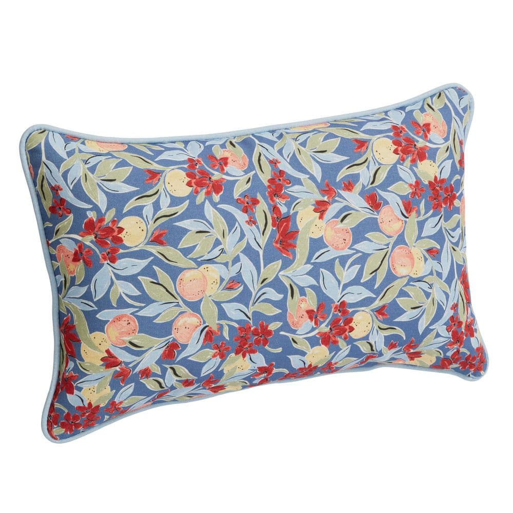 Hampton Bay - 20 in. x 12 in. Outdoor Patio Lumbar Pillow in Citrus Grove