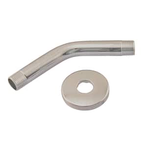 6 in. Shower Arm with Flange in Satin Nickel