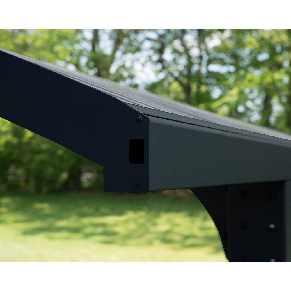 Arizona Breeze Gray Double Wing Carport with Solid Roof Panels