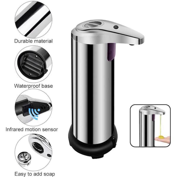 Better Living 8 oz. Touch-Free Soap/Lotion Dispenser in Stainless-Steel  70190 - The Home Depot