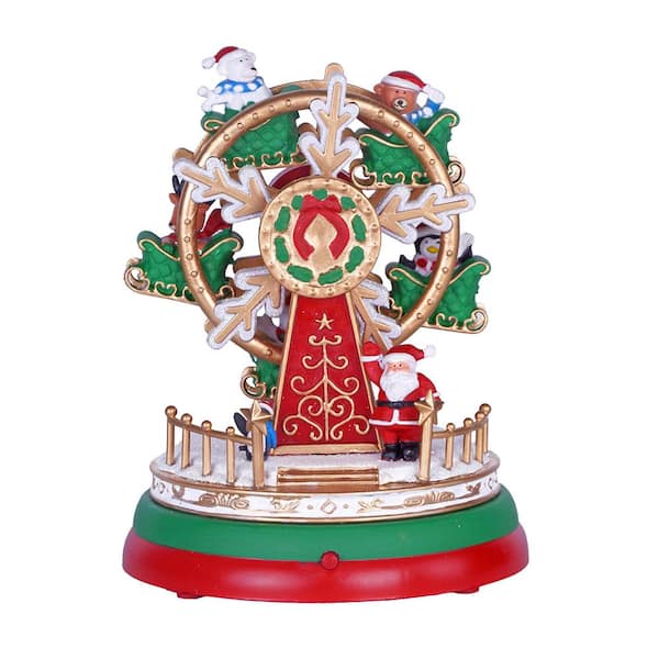 Home Accents Holiday 7 in. Animated Musical Ferris Wheel with LED