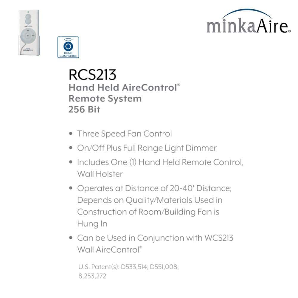 White Handheld Remote Control for Ceiling Fans