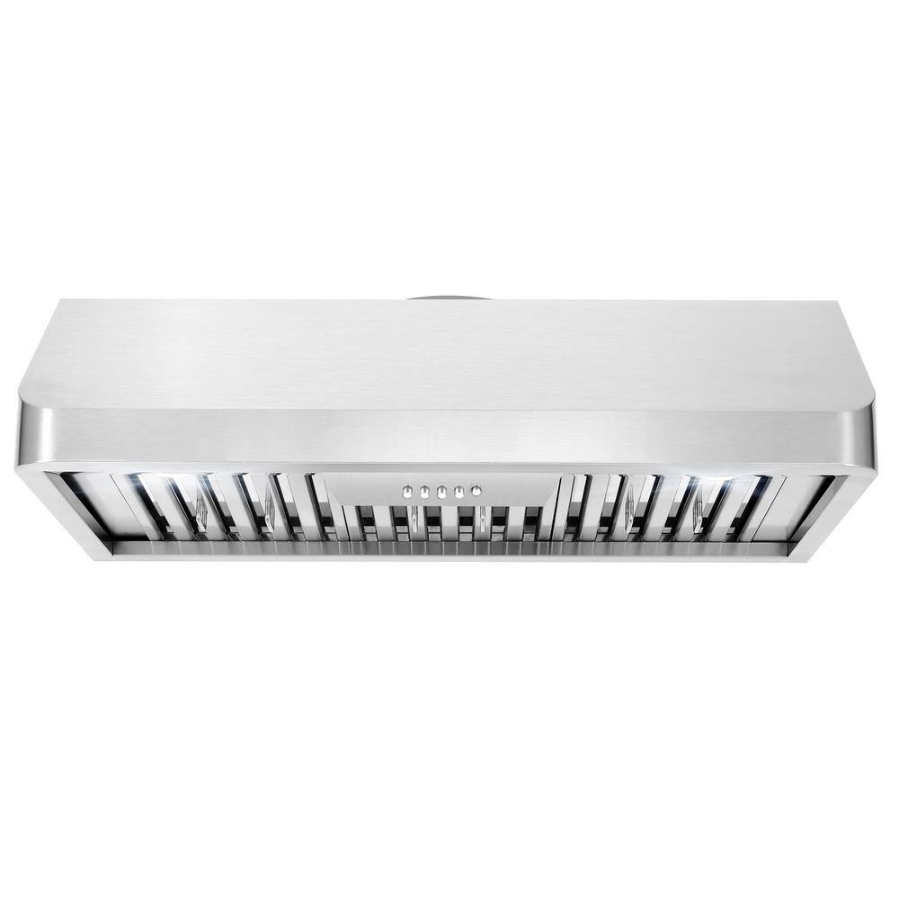 Cosmo 36 in. Ducted Under Range Hood in Stainless Steel with