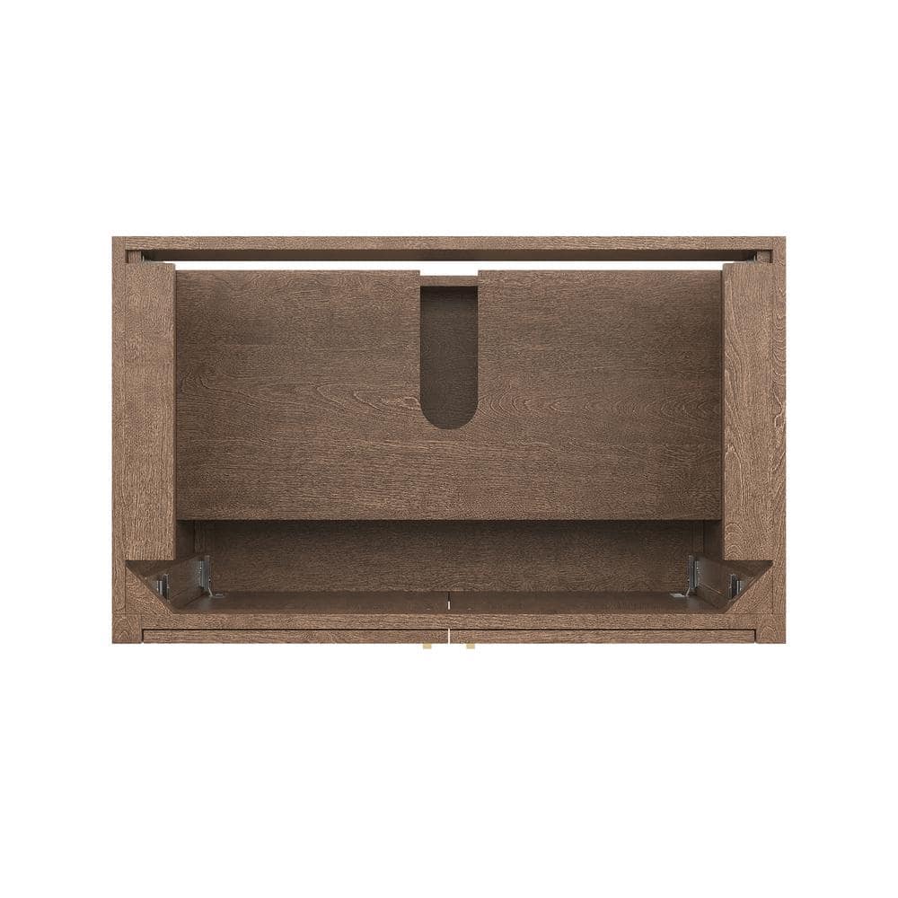 Sawyer 36" Mocha Birch Solid Wood Freestanding Bathroom Vanity Cabinet