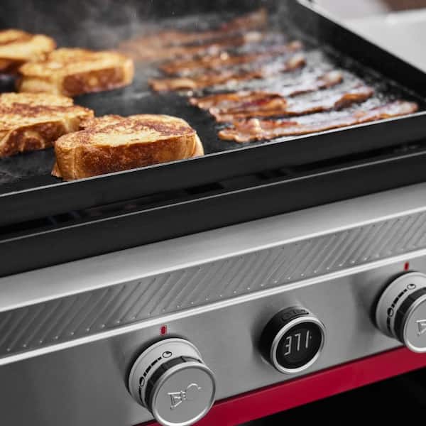 Slate Griddle 3-Burner Propane Gas 30 in. Flat Top Grill in Black with Smash Burger Set
