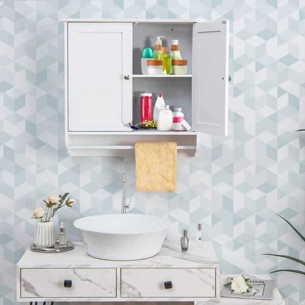 24 in. W x 24 in. H Rectangular White Surface Mount Medicine Cabinet without Mirror