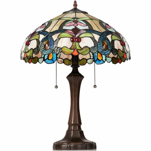 Multi Colored Outdoor Table Lamp, Multi Colored Glass Lamp Shades