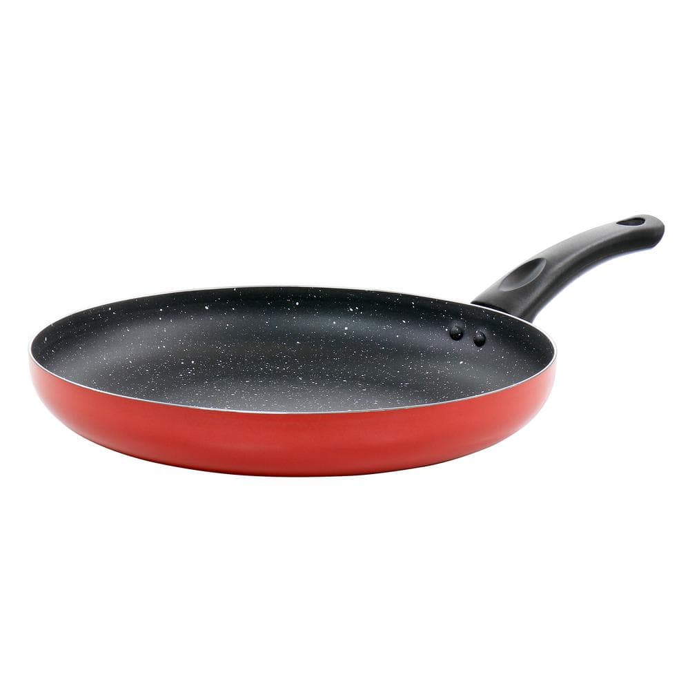 Oster Sato 8 in. Frying Pan in Metallic Red