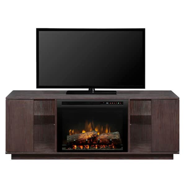 Dimplex Flex Lex 64 in. Freestanding Electric Fireplace TV Stand Media Console in Smoke
