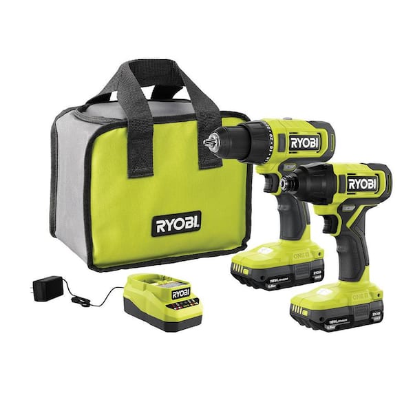 ONE+ 18V Cordless 2-Tool Combo Kit with Drill/Driver, Impact Driver, (2) 1.5 Ah Batteries, and Charger
