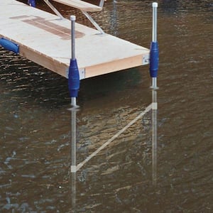60 in. Long Galvanized Steel Support Brace Assembly with Attaching Hardware for Dock Post Pipes in Boat Dock Systems