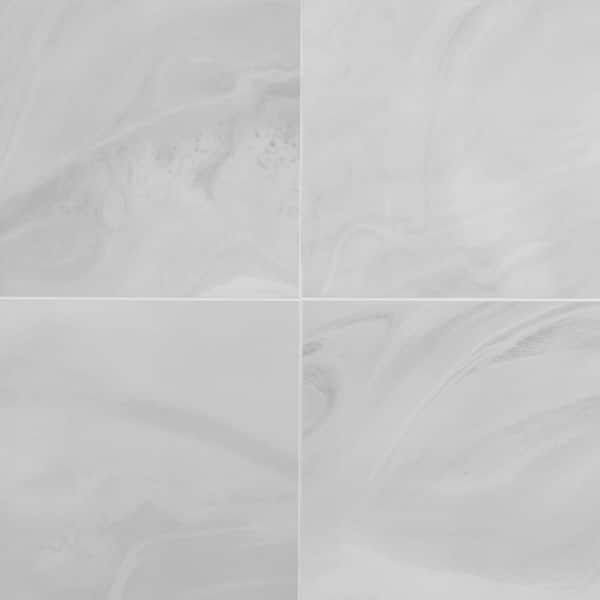 Ivy Hill Tile Savannah White 4 in. x 0.36 in. Polished Porcelain Floor and Wall Tile Sample