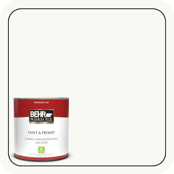 BEHR PREMIUM PLUS 1 qt. Home Decorators Collection #HDC-NT-04G Blanca Peak Flat Low Odor Interior Paint & Primer