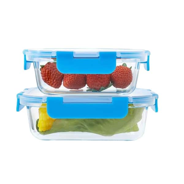 24pc Borosilicate Glass Storage Containers with Lids, 12 Airtight, Fre