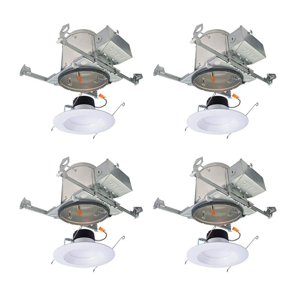 LT 6 in. Adjustable CCT Canless IC Rated Dimmable Indoor, Outdoor Integrated LED Recessed Light Kit (4-Pack) price history on PriceWatchPro