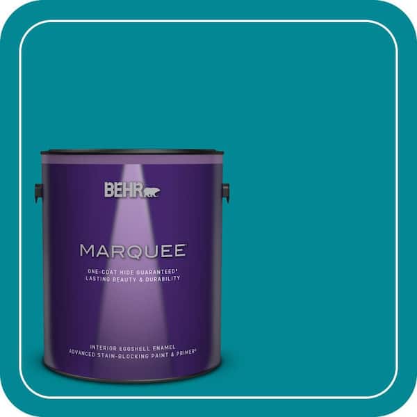 BEHR MARQUEE 1 gal. Home Decorators Collection #HDC-SM16-06 Blue Slushie Eggshell Enamel Interior Paint & Primer