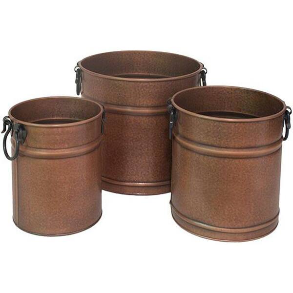 Unbranded Marin Copper Metal Planters (Set of 3)