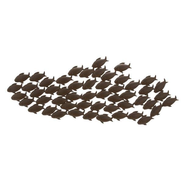 Benzara Metal Bronze Attractive Fish Wall Decor