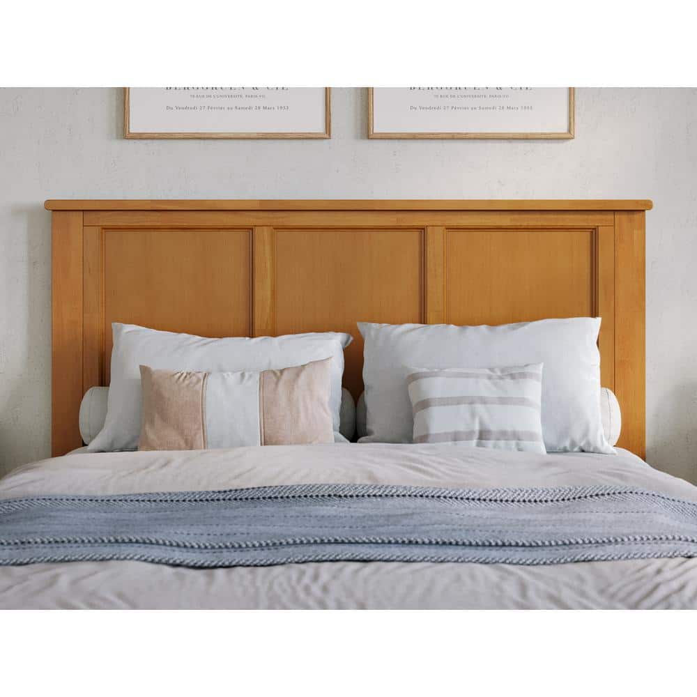 Madison Light Toffee Full Wood Platform Bed with Trundle