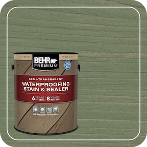 1 gal. #ST-132 Sea Foam Semi-Transparent Waterproofing Exterior Wood Stain and Sealer
