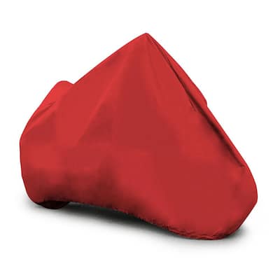 Indoor Stretch 114 in. x 44 in. x 44 in. Red Motorcycle Cover Size MC-2