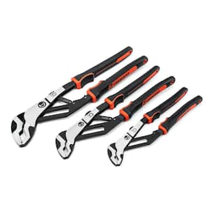Z2 Auto-Bite Tongue and Groove Plier Set with Dual Material Grips (3-Piece)