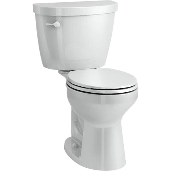KOHLER Cimarron 12 in. Rough In 2-Piece 1.6 GFP Single Flush Round Chair Height Toilet in Ice Grey, Seat Not Included