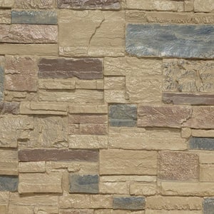 SAMPLE - 1-1/4 in. x 9 in. Colfax Urethane Cascade Stacked Stone, StoneWall Faux Stone Siding Panel Moulding