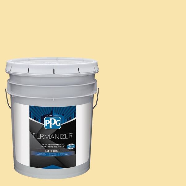 5 gal. PPG12-01 Corn Silk Satin Exterior Paint
