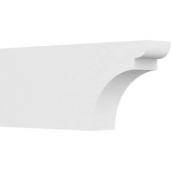 Ekena Millwork 4 in. x 10 in. x 24 in. Yorktown PVC Rafter Tail Brace