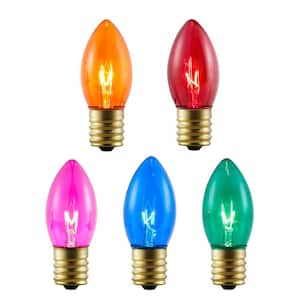 8 Pack C9 Multi Incandescent Replacement Bulbs