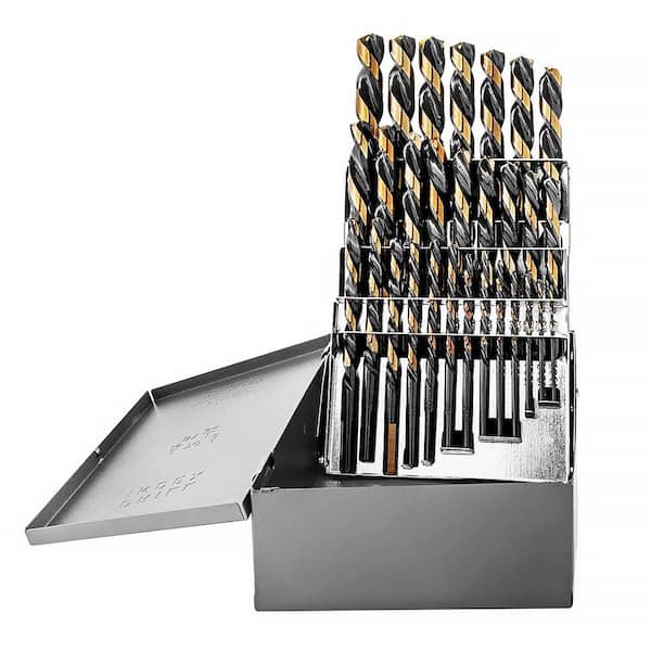 29-Piece 1/16 in. to 1/2 in. Left-Hand Cobalt Coated High Speed Steel Drill Bit Set Index