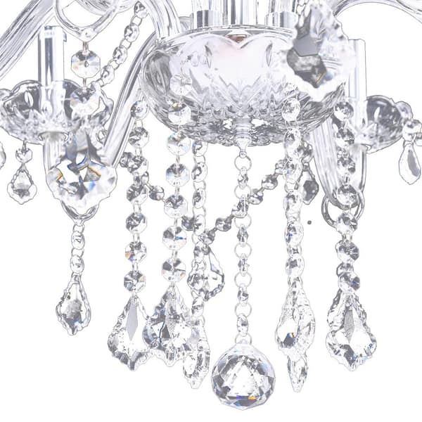 LamQee 33 in.H x 22 in.W 6 -Light Clear Pendant Lighting