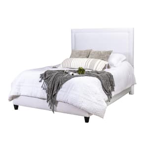 River White Queen Upholstered Panel Bed