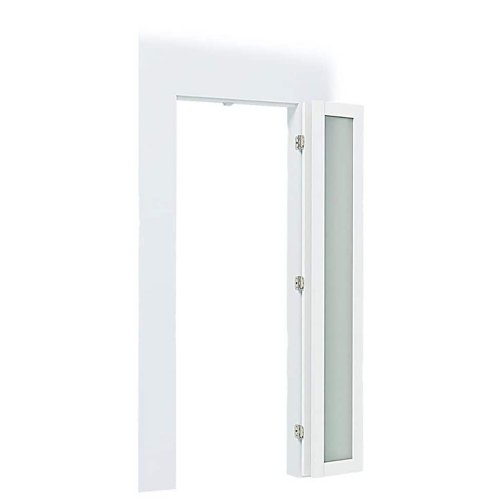 TENONER 24 in. x 80 in. Full Lite, Frosted Glass, Solid Core, MDF