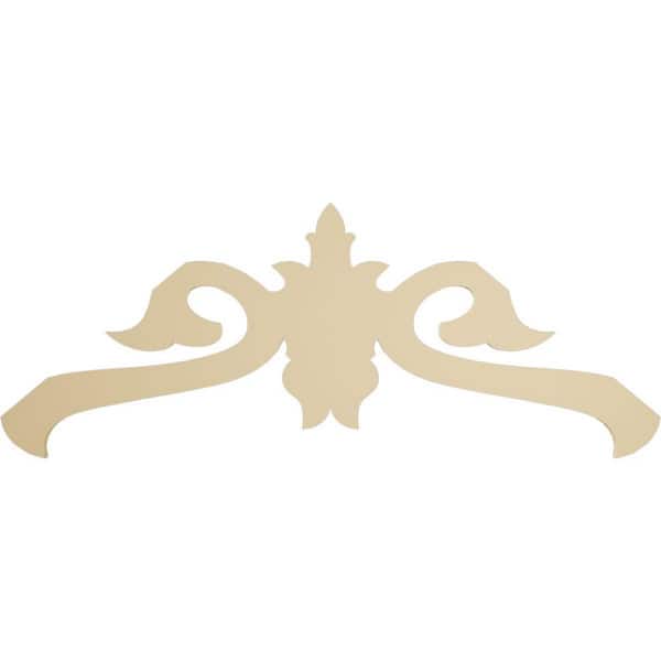 60 in. W x 25 in. H x 1 1/2 in. P (10/12) Pitch Florence Signature Urethane Gable Pediment, Primed Tan