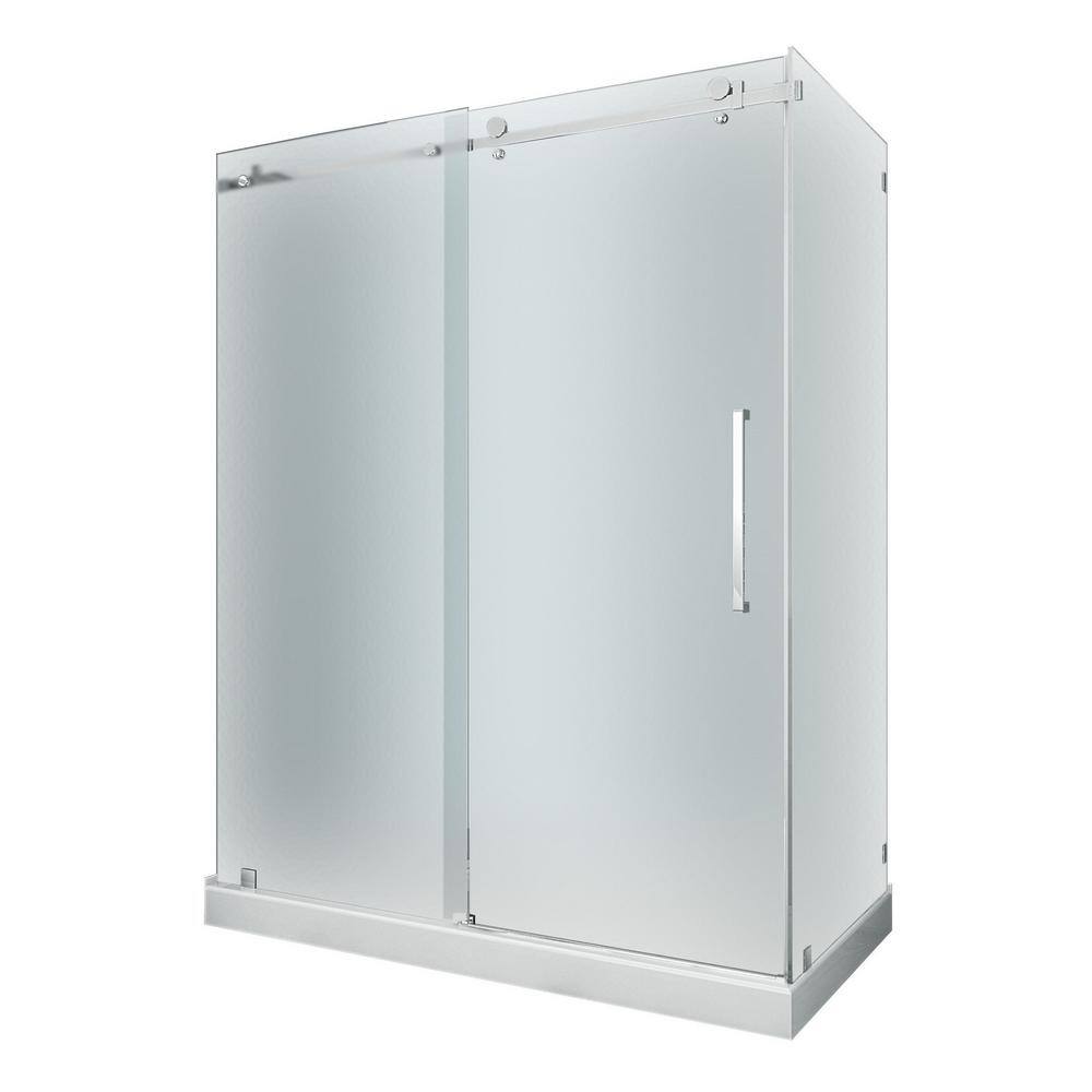 Moselle 60" Stainless Steel Frameless Sliding Shower Enclosure