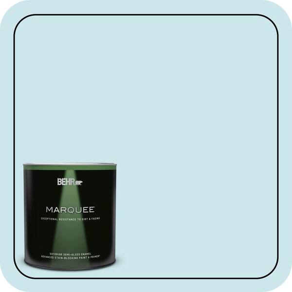 BEHR MARQUEE 1 qt. #MQ3-52 Ethereal Mood Semi-Gloss Enamel Exterior Paint & Primer