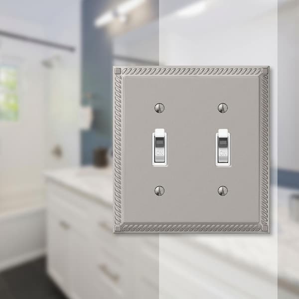 Metallic 2-Gang Toggle Wall Plate (5-Pack)