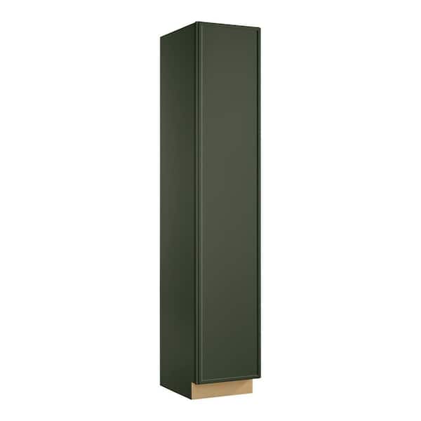 Leyton 18 in. W x 24 in. D x 96 in. H Ready To Assemble Plywood Slim Shaker Utility Pantry Kitchen Cabinet in Fern Green