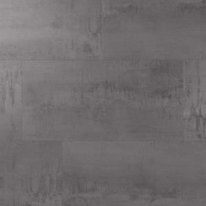 Angela Harris Metallic LVT Steel 11.9 in. x 23.9 in. x 28 MIL Loose Lay Matte Luxury Vinyl Floor Tile (22 Sq. Ft./Case)