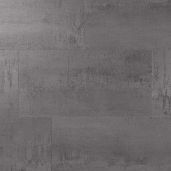 Angela Harris Metallic LVT Steel 11.9 in. x 23.9 in. x 28 MIL Loose Lay Matte Luxury Vinyl Floor Tile (22 Sq. Ft./Case)