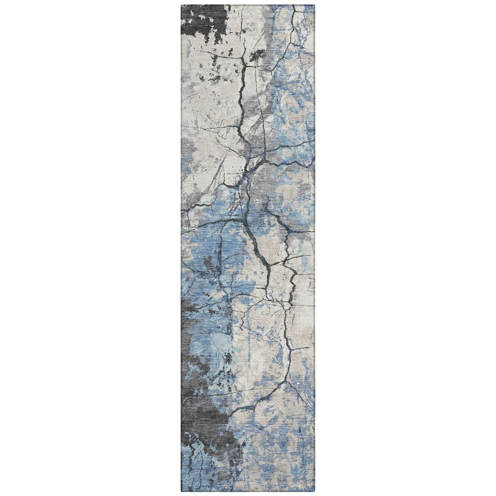 Chantille Machine Washable Indoor/Outdoor Abstract ACN2431 Denim 2 ft. x 7 ft. Runner Rug price history on PriceWatchPro